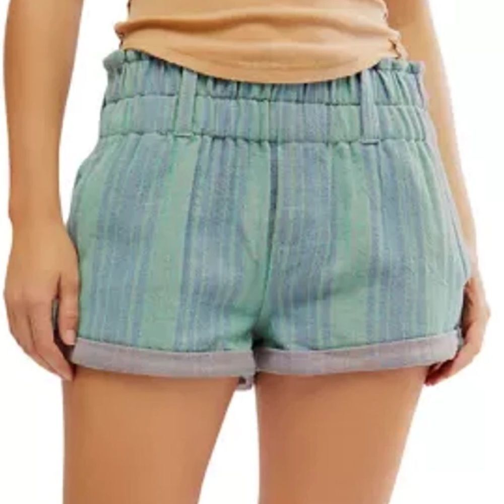 Free People Solar Flare Baja Striped Shorts